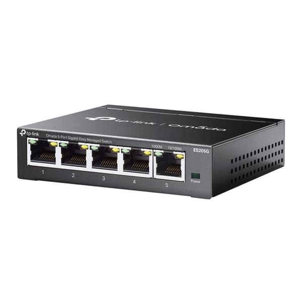TP-Link Omada ES205G gigabit-switch / 5-port cloud-styret netværksswitch / administreret switch