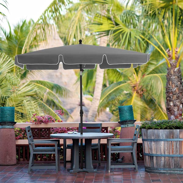 Rektangulær altanparasol 2 x 1,25 m, UPF 50+ – grå / parasol til altanen