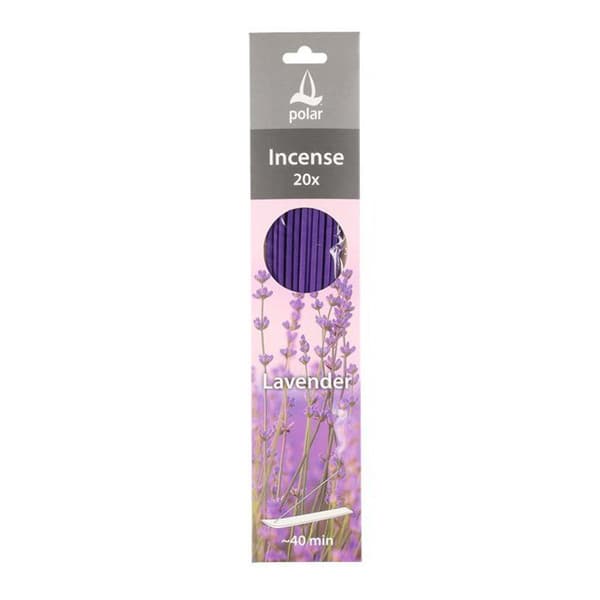 Røgelse 20-pak - lavendel / røgelsespinde med lavendelduft / afslappende røgelse / langtidsbrændende røgelse