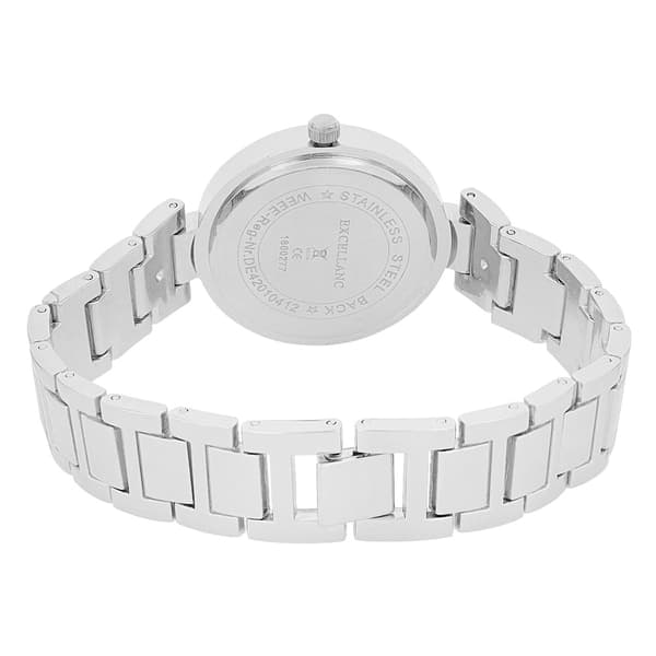 Excellanc Dameur med metallænke / Armbåndsur – sølv/hvid