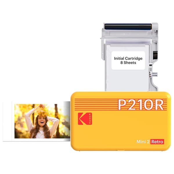 Kodak Mini 2 Retro fotoprinter / gul Bluetooth-printer / mobil fotoprinter til iPhone og Android