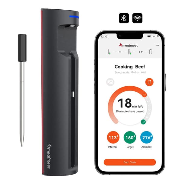 Meatmeet Pro Smart stegetermometer – Bluetooth-termometer til grill og ovn