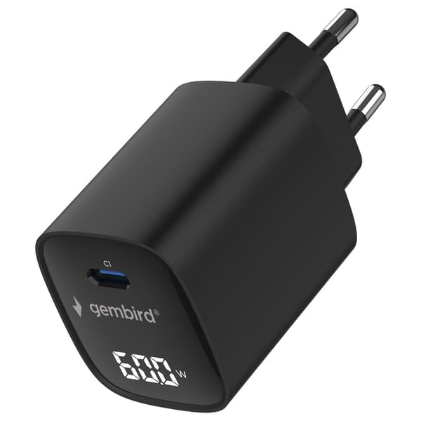 60W hurtigoplader med USB-C PD og QC 3.0 / USB-C-oplader til bærbare computere