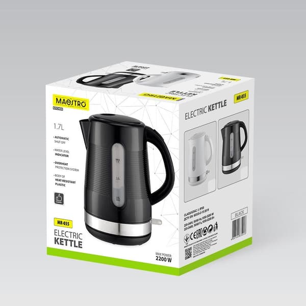 MAESTRO elkedel 1,7 l MR-035-SORT