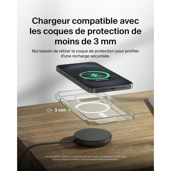 Latausalusta - BELKIN - USB-C - 15W - Musta