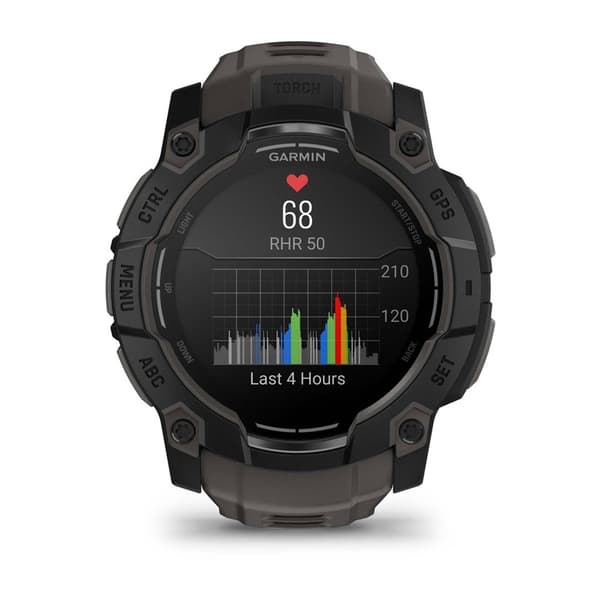 Garmin Instinct 3 AMOLED 3,3 cm (1,3") 50 mm Digital 416 x 416 pixels Touchscreen Sort GPS (satellit)
