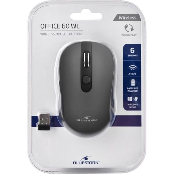 Langaton hiiri - BLUESTORK - OFFICE 60 - PC/MAC - Harmaa