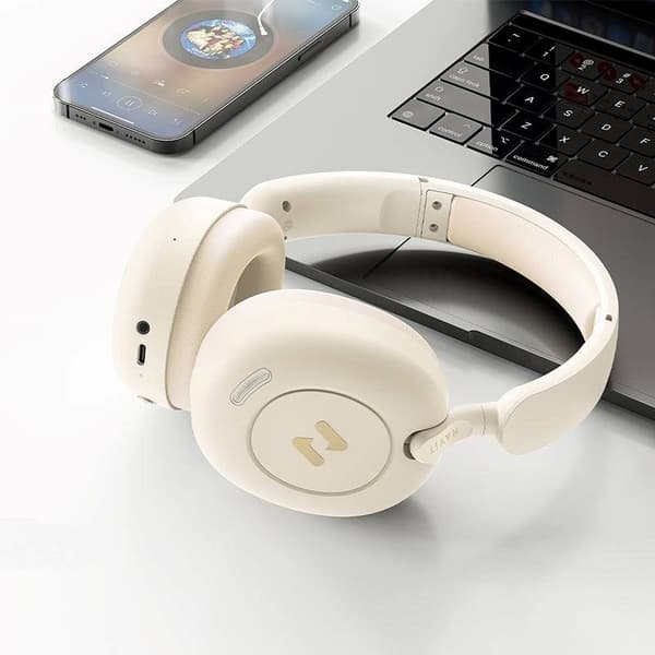 HAVIT H655BT PRO Bluetooth-hovedtelefoner (beige)