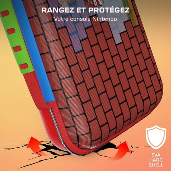PlayTrek Rejsetui - Turtle Beach - Mario Bricks - Nintendo Switch 2