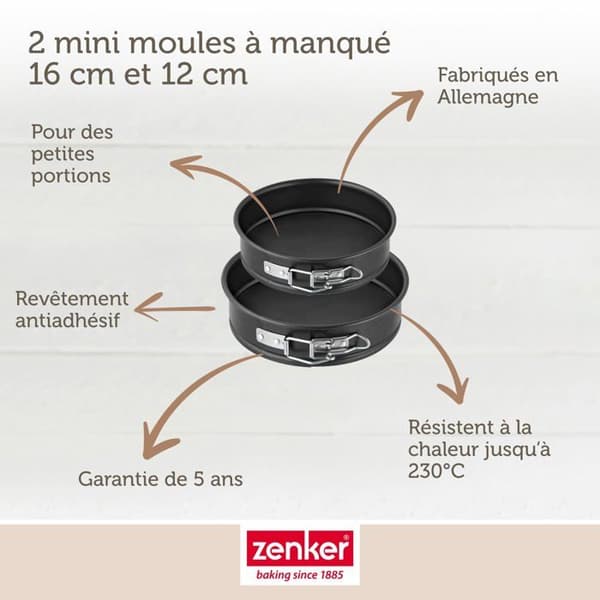 Sæt med 2 mini springforme - ZENKER - Special Mini - 12 og 16 cm