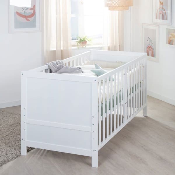 Konvertibel spjälsäng - 70 x 140 cm - ROBA - EASY SLEEP - Vitlackerad