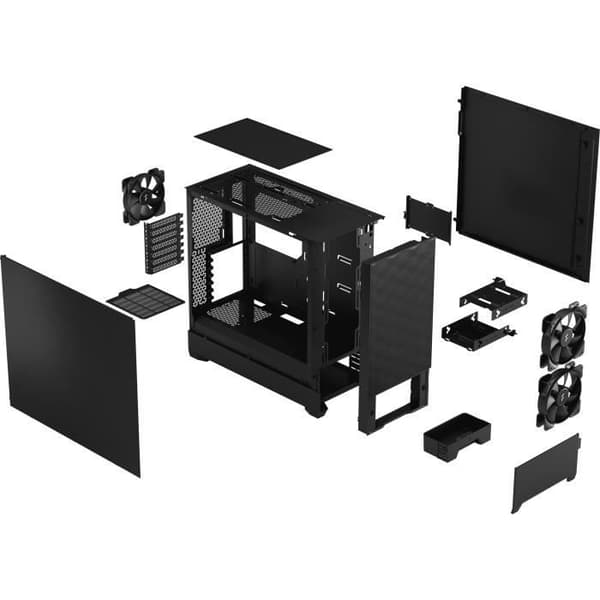 PC-kabinet - FRACTAL DESIGN - Pop Air Black Solid - Sort (FD-C-POA1A-01)