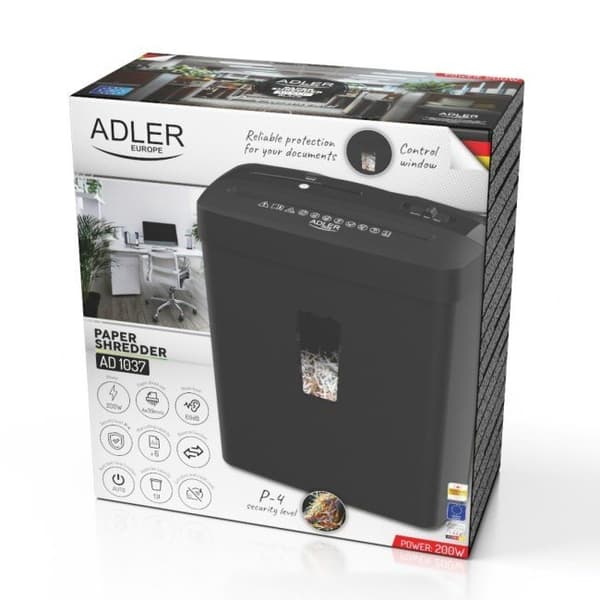 ADLER AD 1037b dokumentmakulator sort