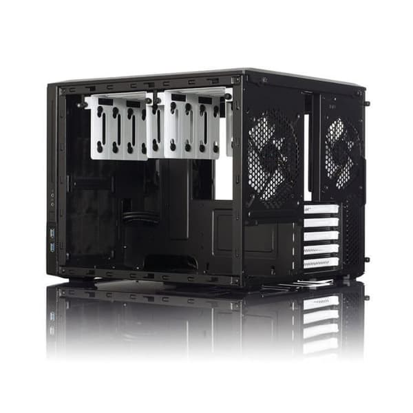 FRACTAL DESIGN NODE 804 -tietokonekotelo, musta, micro ATX-muoto (FD-CA-NODE-804-BL-W)