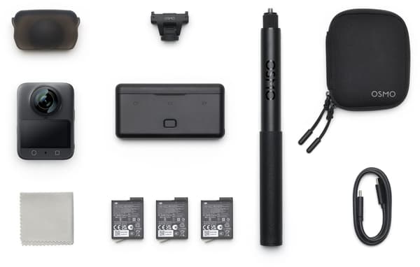 360°-kamera - DJI - Osmo 360 Adventure Bundle - Native 8K - 1°-sensor - Tillbehör ingår