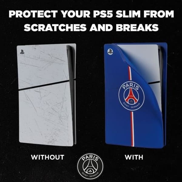 Skyddande frontplatta - KONIX - PSG - PS5 Slim - Silikon - Stötsäker - Reptålig - Blå