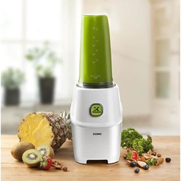 DOMO Xpower -tehosekoitin - DO700BL - 1000 W - 3 pulloa (700 ml ja 2 pulloa à 500 ml) - 10 kpl - Harmaa