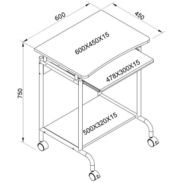 Techly-skrivebord til computer ''Kompakt'' ICA-TB S005