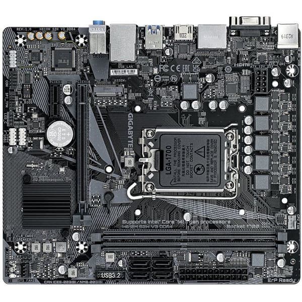 Moderkort - GIGABYTE - H610M S2H V3 DDR4 - Micro-ATX-format - Intel H610-chipset - DDR4