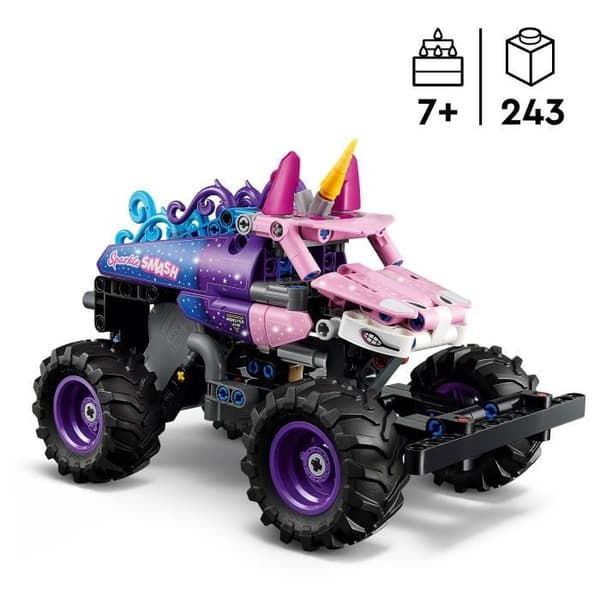 LEGO Technic 42220 Monster Jam Sparkle Smash Pullback-lastbil - Legetøj fra 7 år