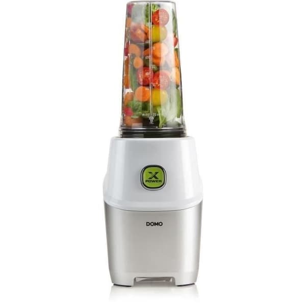 DOMO Xpower -tehosekoitin - DO700BL - 1000 W - 3 pulloa (700 ml ja 2 pulloa à 500 ml) - 10 kpl - Harmaa