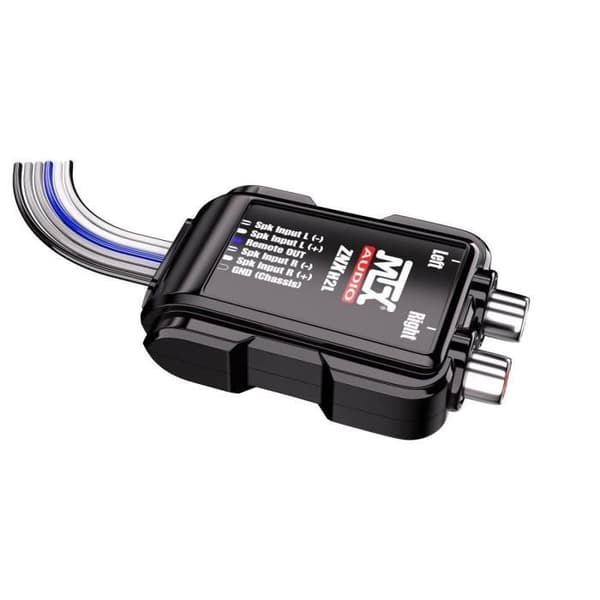 Sovitin - MTX AUDIO - Kaiutin - RCA 8V -kaapelit - "Remote"-lähtö