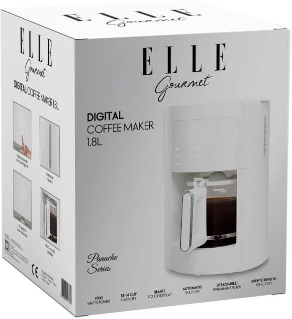 ELLE 1,8L droppkaffebryggare, vit