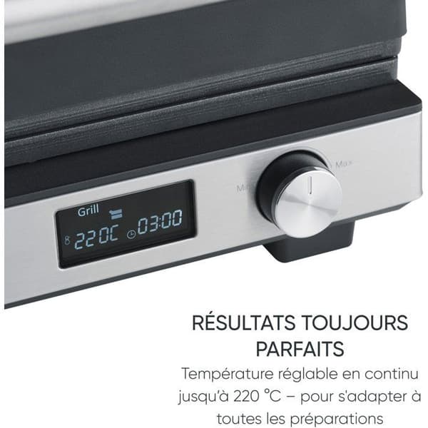 3-i-1 multifunktionsgrill - SEVERIN - KG 2380 - 2000 W - 3 sæt plader - LED-display - Sort/rustfrit stål