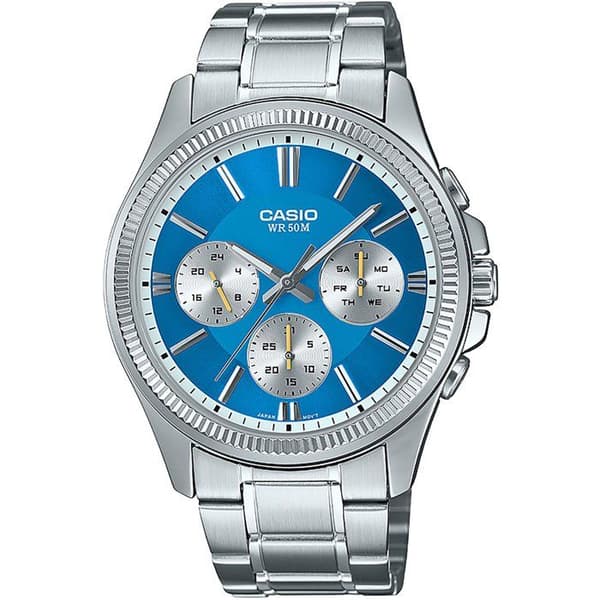 Klocka - CASIO - MTP-1375PD - Herr - Mörkblå - Kvarts - Analog