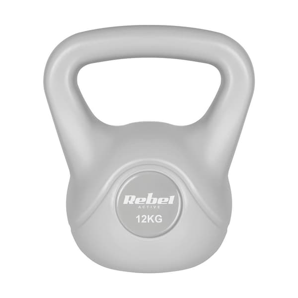 REBEL ACTIVE Kettlebell bituminøs grå 12 kg
