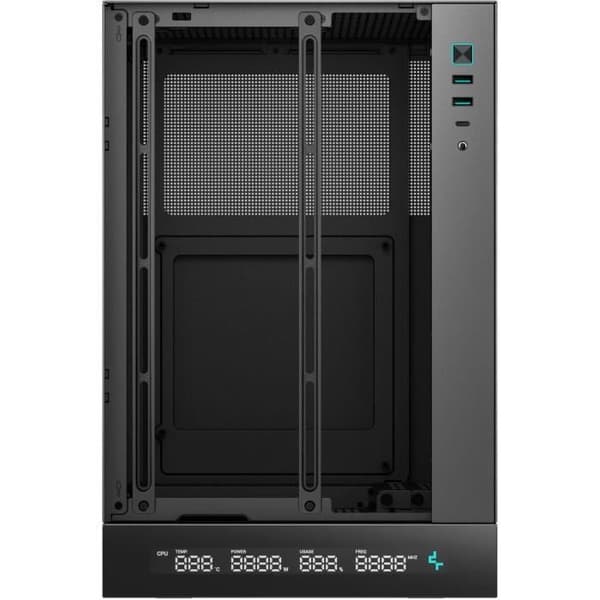 DEEPCOOL CH170 Digital Mini Tower-kabinet uden strømforsyning - M-ITX-format - Sort