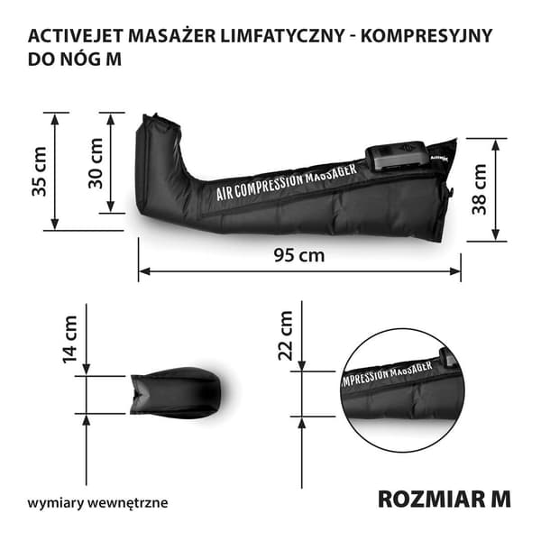 Activejet ACM-PLUS-A1 M lymfekompressionsmassageapparat til ben