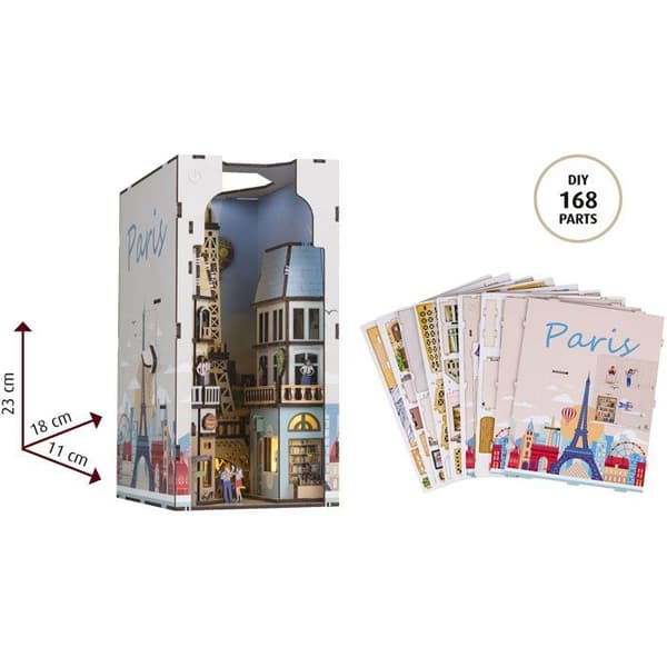 Bogkrog - Gør-det-selv-sæt til at bygge 3D-model af bogstøtte - REVELL - Tiny Adventures - Paris - LED