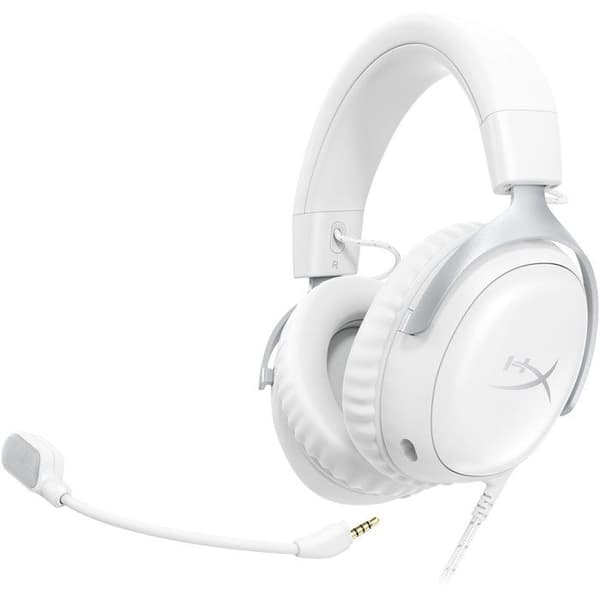 Kablet Gaming Headset - HyperX Cloud III - til PC og Konsol - Hvid