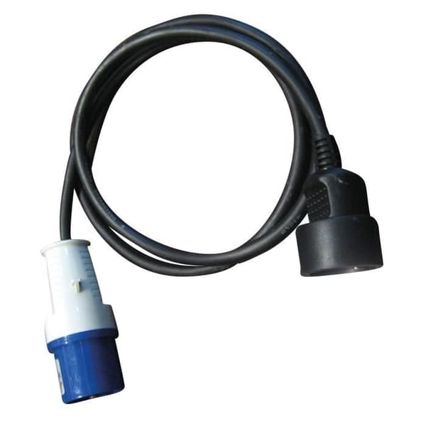 Adapter - CEE P17 hanstik til Schuko hunstik - 220 V - 16 A - 40 cm