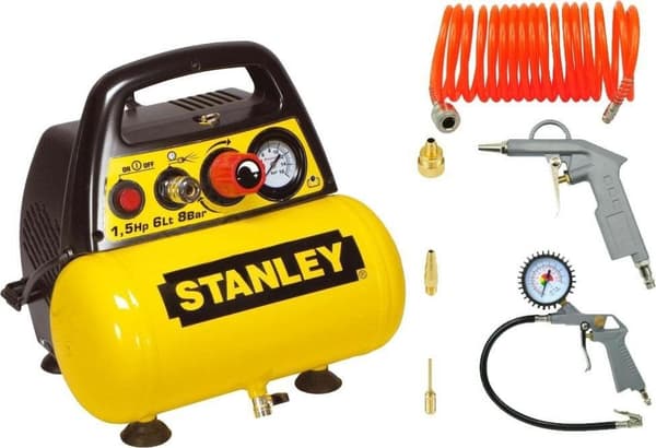 OLJEFRI KOMPRESSOR 6L+PNEUMATISKT KIT STANLEY