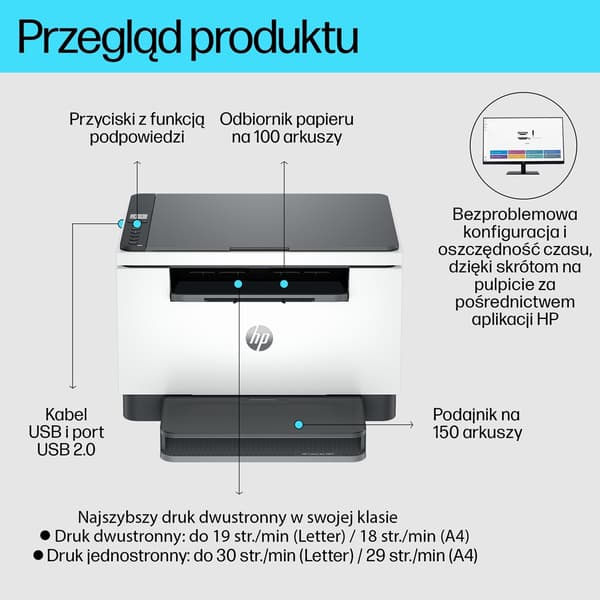 HP LaserJet MFP M234d printer laser A4 600 x 600 DPI 29 sider/min.