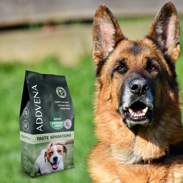 ADDVENA SMAGSFODER til voksne hunde af mellemstore og store racer 10 kg
