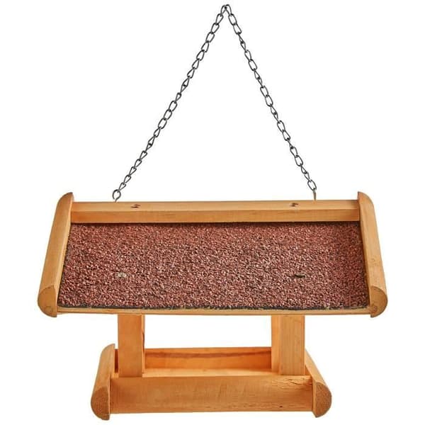 Fuglefoderautomat - KERBL - Stubbs - Kvalitetstræ - 29x28x18cm - Vandtæt