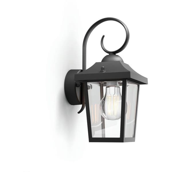 Udendørs væglampe - PHILIPS - Buzzard - Sort - IP44