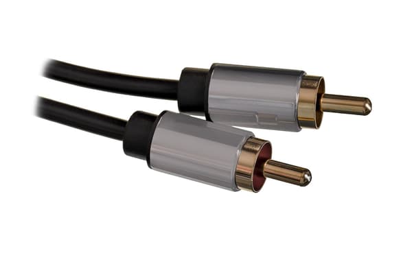 3,5 mm han til 2RCA han lydkabel 5 m sort