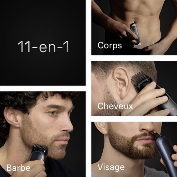 Multifunktionel trimmer - BRAUN - MGK7540 - 120 min - Vandtæt - Sort