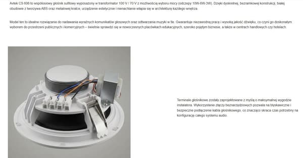 AVTEK TAKBAR HÖGTALARE CS 606