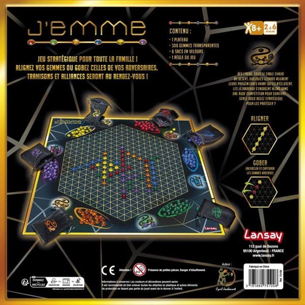 J'EMME - Lautapeli - LANSAY - Ikä 8+