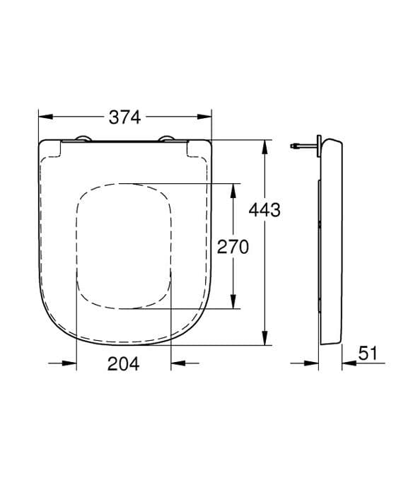 Toiletsæde - GROHE - Soft close - Keramik
