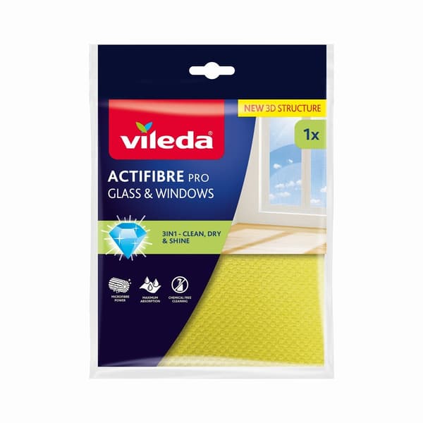 Vileda Actifibre Pro glas- og vinduesklud, 1 stk.