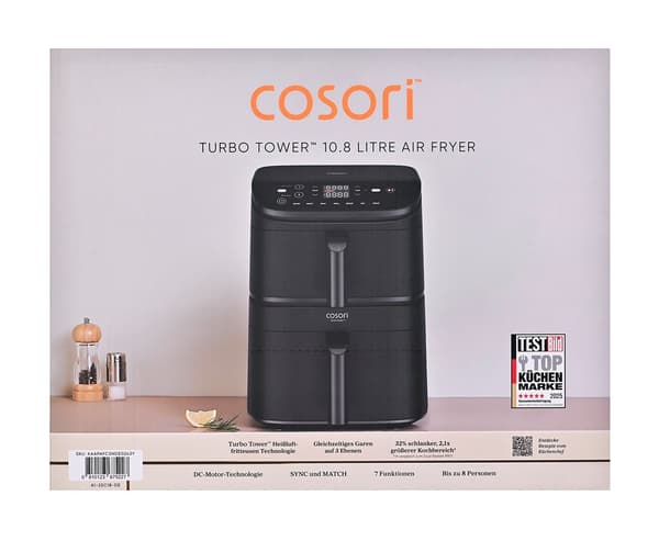 Cosori 10,8L sort frituregryde