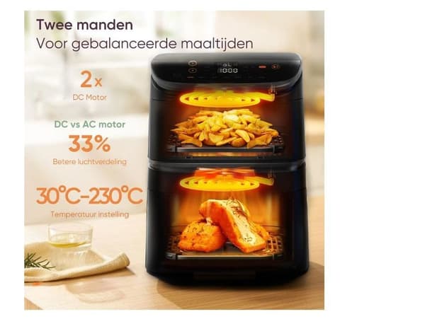 Cosori 10,8 litran musta rasvakeitin