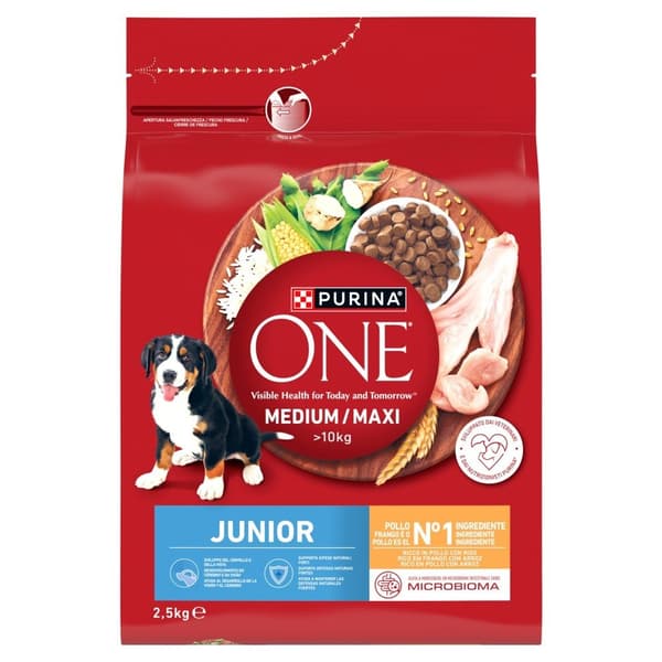 PURINA ONE MED/MAX Junior Kylling & Ris 2,5 kg