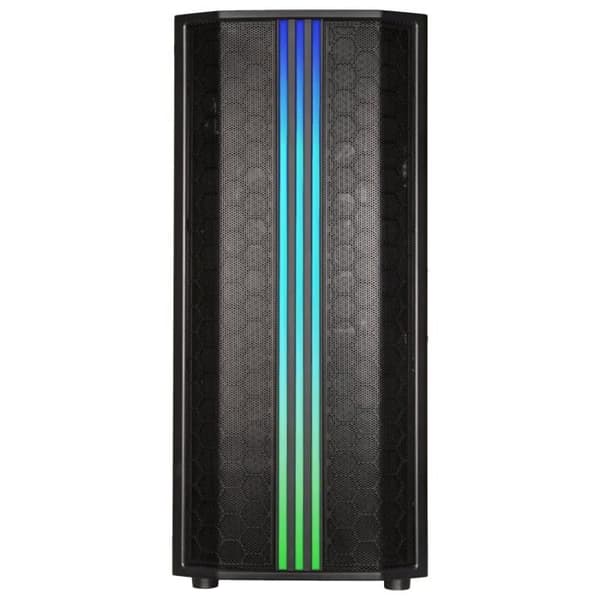 Semitower-kabinet - Bitfenix - Saber Mesh RGB - Sort - 4 interne båse - Luftkøling